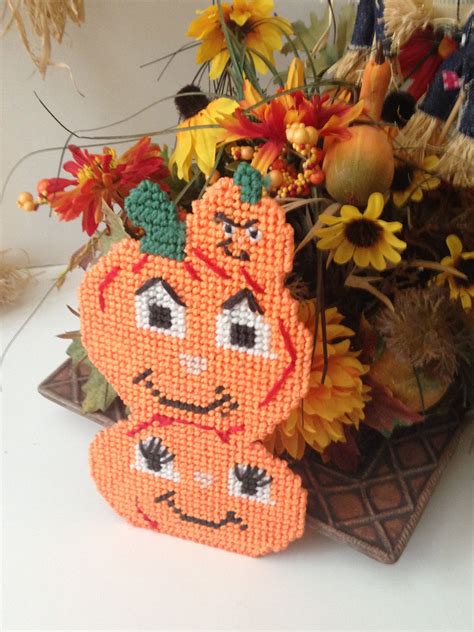 plastic canvas pumpkin|pumpkin tower pattern free.